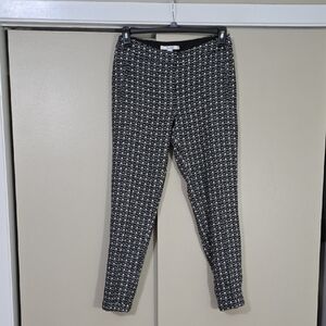 Boden Black and White Patterned Cuffed Pants Size 6R